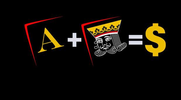 BLACK JACK - A + K = $