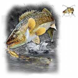 JUMPING WALLEYE W/CREST 20431D0